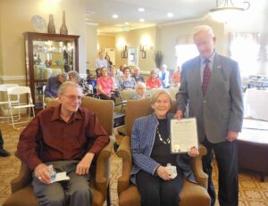 Fran Philpott with Mayor Tom Reid