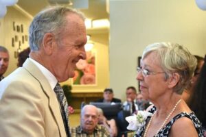 Kenneth Rees is husband to Autumn Leaves resident Gae Rees, the two danced and sang along to their favorite songs.