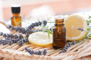 Aromatherapy set of items on a table